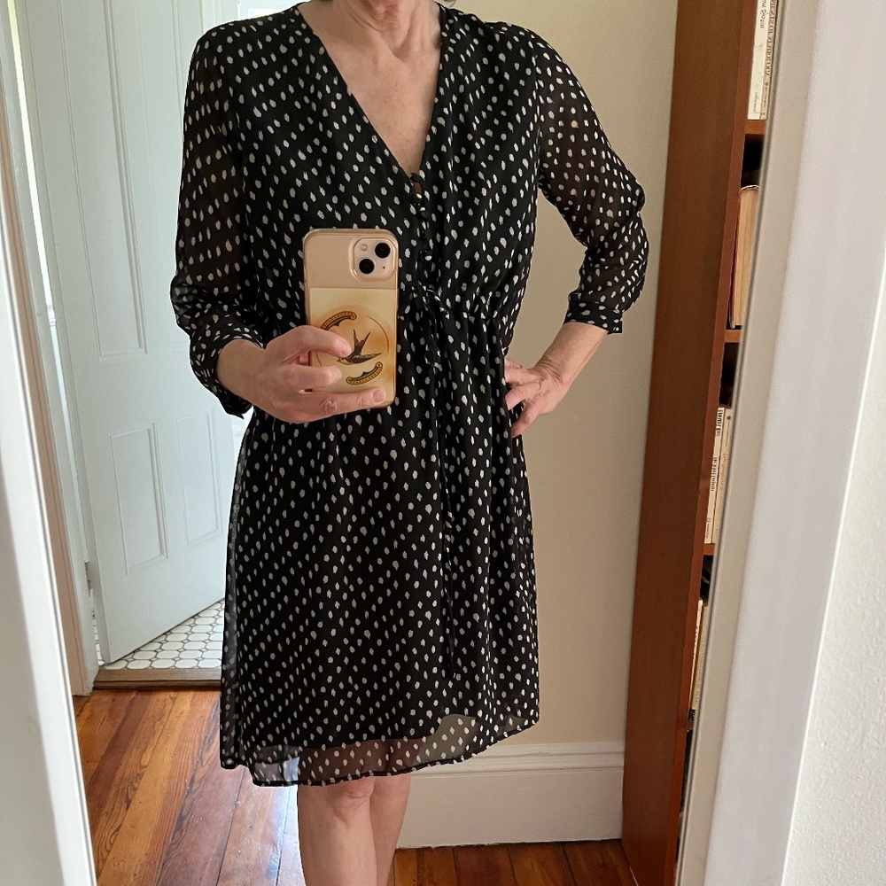 Black and white dotted Kersh tunic/dress